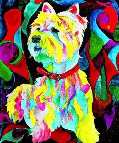 Colorful Westie Dog Art Diamond Painting