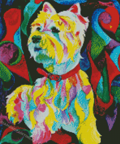 Colorful Westie Dog Art Diamond Painting