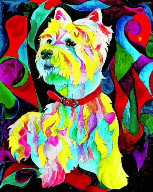 Colorful Westie Dog Art Diamond Painting