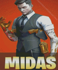 Cool Midas Fortnite Poster Diamond Painting