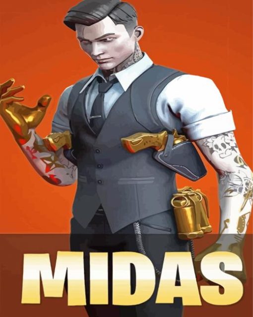 Cool Midas Fortnite Poster Diamond Painting