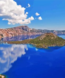 Crater Lake In South Central Oregon Diamond Painting