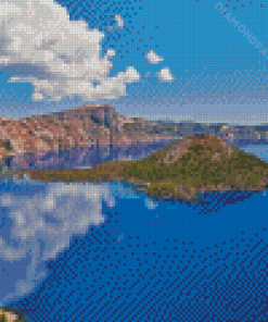 Crater Lake In South Central Oregon Diamond Painting