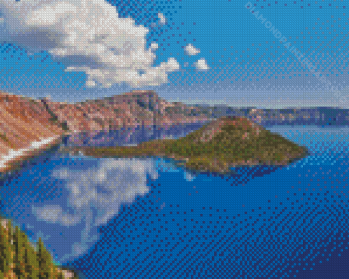 Crater Lake In South Central Oregon Diamond Painting