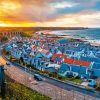 Cullen Village At Sunset In Scotland Diamond Painting