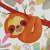 Cute Baby Sloth Diamond Painting