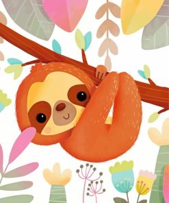 Cute Baby Sloth Diamond Painting