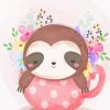 Cute Baby Sloth In Cup Diamond Painting