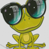 Cute Frog In Glasses Diamond Painting