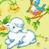 Cute Lamb And Bird Diamond Painting