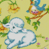 Cute Lamb And Bird Diamond Painting