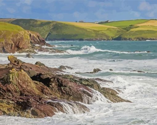 Daymer Bay Seascape Diamond Painting