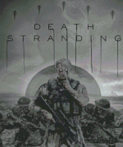 Death Stranding Fragile Black And White Poster Diamond Painting