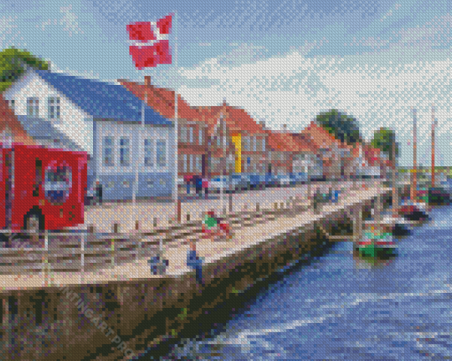 Denmark Ribe Harbour Diamond Painting