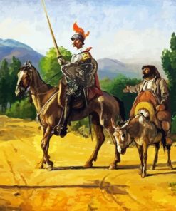 Don Quixote And Sancho Diamond Painting