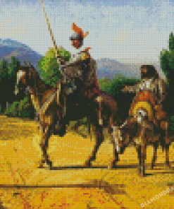 Don Quixote And Sancho Diamond Painting