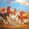 Eight Horses Running Diamond Painting