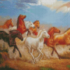 Eight Horses Running Diamond Painting