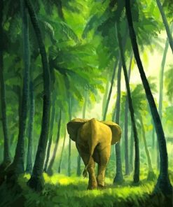 Elephant In The Jungle Diamond Painting