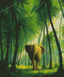 Elephant In The Jungle Diamond Painting