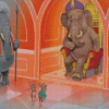 Elephants And Mouses Diamond Painting