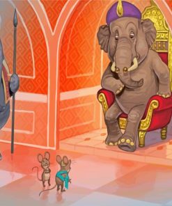 Elephants And Mouses Diamond Painting