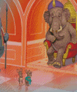 Elephants And Mouses Diamond Painting