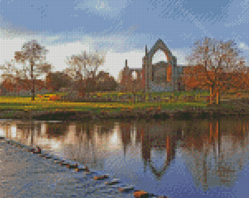 England Bolton Abbey Ruins Diamond Painting