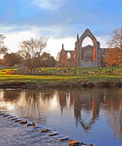 England Bolton Abbey Ruins Diamond Painting