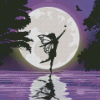 Fairy And Moon Purple Silhouette Diamond Painting