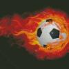 Flaming Soccer Ball Diamond Painting