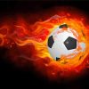 Flaming Soccer Ball Diamond Painting