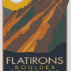 Flatirons Boulder Co poster Diamond Painting