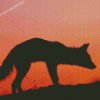 Fox At Sunset Silhouette Diamond Painting