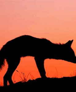 Fox At Sunset Silhouette Diamond Painting