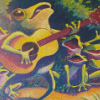 Frog With Guitar Singing Diamond Painting