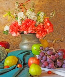 Fruits And Flowers Still Life Diamond Painting