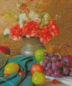 Fruits And Flowers Still Life Diamond Painting