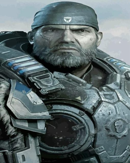 Gears Of War Marcus Fenix Diamond Painting