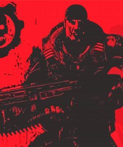 Gears Of Wars Marcus Fenix Diamond Painting