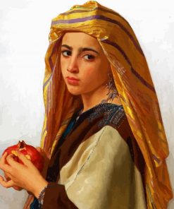 Girl With Pomegranate William Bouguereau Diamond Painting