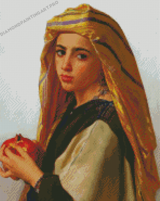 Girl With Pomegranate William Bouguereau Diamond Painting