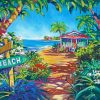 Hawaii Beach Tropical House Diamond Painting