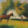 Horse And Cart By Georges Seurat Diamond Painting