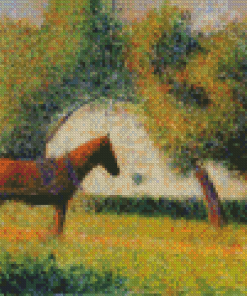 Horse And Cart By Georges Seurat Diamond Painting