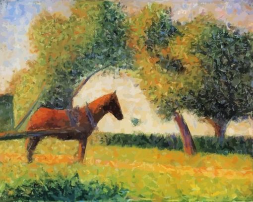 Horse And Cart By Georges Seurat Diamond Painting