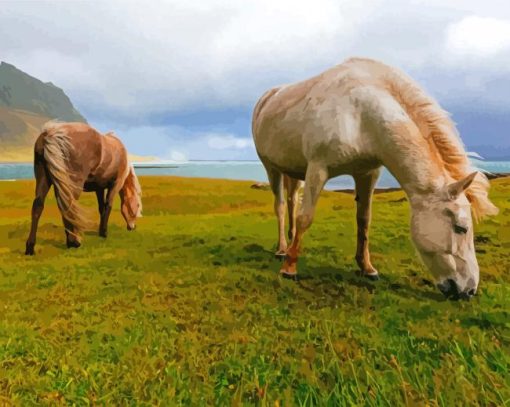 Icelandic Horses Diamond Painting