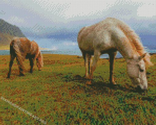 Icelandic Horses Diamond Painting