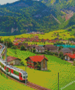 Interlaken Switzerland Landscape Diamond Painting