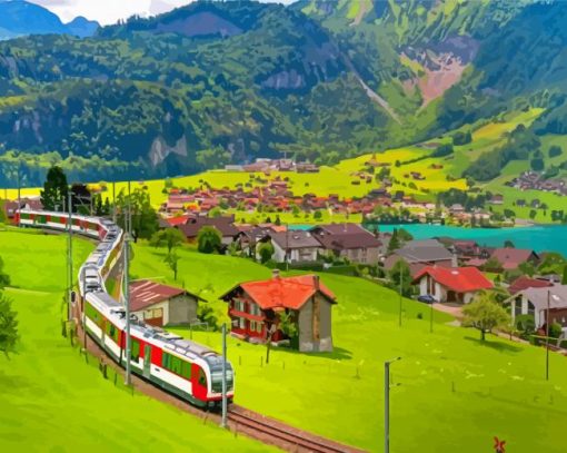 Interlaken Switzerland Landscape Diamond Painting